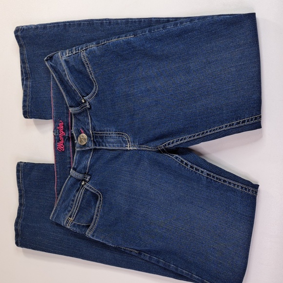 Wrangler Bootcut Mid-Rise Blue Jeans Size 7/8 ×32 Style 10MWBAR - Picture 4 of 15